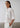 Women's White Linen Shirt - 100% Linen, Elbow-Length Sleeves
