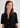 Woman in black cashmere shirt